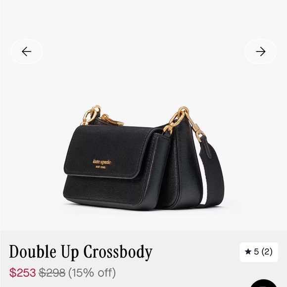 Kate Spade Black Morgan Double Up Crossbody - Like New - Excellent Travel Bag - Picture 11 of 16